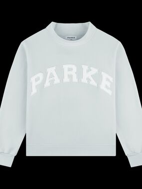 Parke New Bridal Varisity Mockneck Pale Blue/White S/M